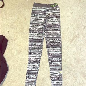 nike fleece lined patterned tight